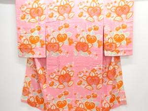 アンティーク　錦紗橘模様長襦袢